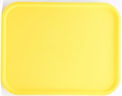 Поднос пластмассовый для фаст-фудов 45,6х35,6 см., желтый FoREST