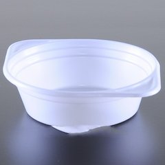 Тарелка одноразовая суповая 500 мл. 150 мм (15 см). 100 шт/уп пластиковая с ручками белая