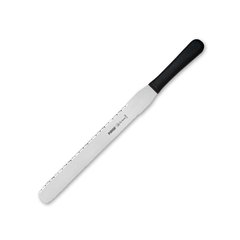 Нож для кондитерских изделий, 2 края зубчатые CREME, 300мм, черный