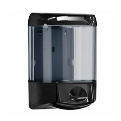 Дозатор жидкого мыла 1л черный/прозрачный пластик. A61503