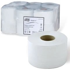 Туалетная бумага 1 слой, мини 200 м. белая Tork Universal