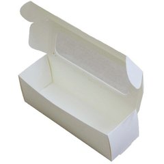 Коробка для макаронс 170х55х55 мм біла картонна (паперова)