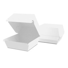 Упаковка для бургера 120х120/146х146х93 мм Maxi Біла паперова розбірна