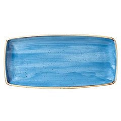 Тарілка прямокутна 30х15 см. керамічна, синя Stonecast Cornflower Blue, Churchill