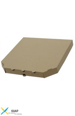 Коробка для пиццы из гофр картона бурая 300х300х30 мм.