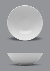 Тарелка глубокая круглая 300 мл., 18 см. фарфоровая, белая Boss, Lubiana