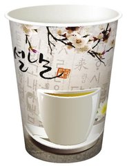 Склянка одноразова 250 мл 76х90 мм паперова з малюнком Японський чай різнобарвний