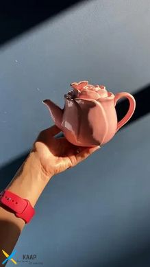 Чайник порцеляновий 600 мл "Ніжна троянда" рожевий, 6708-1