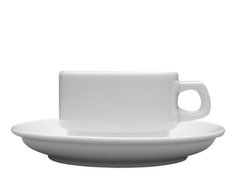 Чашка 150мл. фарфоровая, белая Kaszub/Hel, Lubiana (блюдце 204-0604)