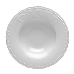 Тарелка для пасты 500 мл., 27 см. фарфоровая, белая Maria Pasta, Lubiana