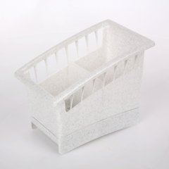 Подставка-сушилка для столовых приборов 17х10,5х13,5 см пластиковая на 2 секции с поддоном Lamela 195