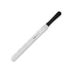 Нож для кондитерских изделий, 2 края зубчатые CREME, 350мм, черный