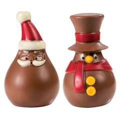 Форма для шоколада Санта Клаус и Снеговик Martellato