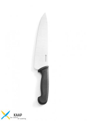 Кухонный нож поварской 24 см. Hendi с черной пластиковой ручкой (842706)
