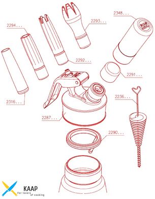 Дополнительная прокладка головки для сифона Gourmet Whip (0,25 л, 0,5 л, 1 л и Thermo Whip 0