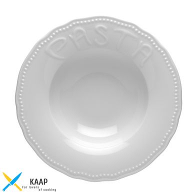 Тарелка для пасты 500 мл., 27 см. фарфоровая, белая Maria Pasta, Lubiana