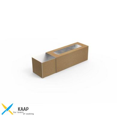 Упаковка пенал для макарунса (6 шт) 140х51х51 Mini бумажный Крафт