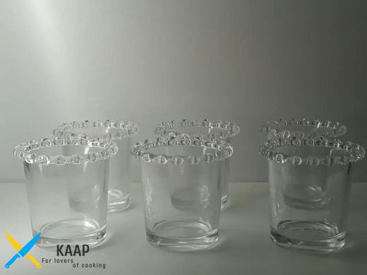 Набір креманок скляних "Прозоре Серце" кругл 6 шт, 180 мл, 01-029