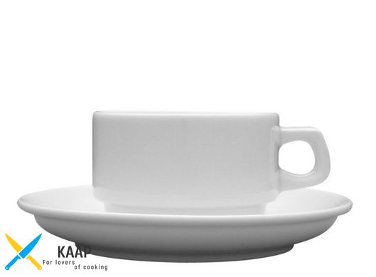 Чашка 150мл. фарфорова, біла Kaszub/Hel, Lubiana (блюдце 204-0604)