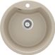Мийка кухонна Solis, граніт, круг, без крила, 480х480х194мм, чаша - 1, накладна, пісок Deante