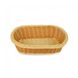 Плетеная корзинка для хлеба овальная 24х16х6,5 см двухцветная ПВХ HLS
