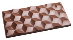 Форма для шоколадной плитки "Плитка-кубы" 148x74x8,5 мм, 1х3 - 80 г. Chocolate World