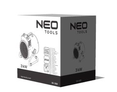 Тепловая пушка электрическая Neo Tools, 3кВт, 80м кв., 354м куб./ч, нагр.элемент - нерж.сталь, IPX4