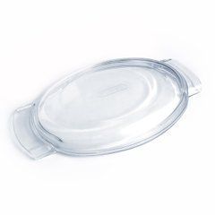 Кришка скляна овальна RISOLI 36 см жароміцне скло (код 000200/36000)