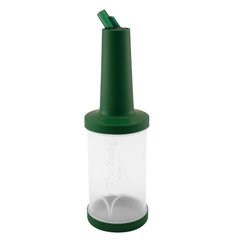 Пляшка для міксів із гейзером 1л. прозора із зеленою кришкою The Bars
