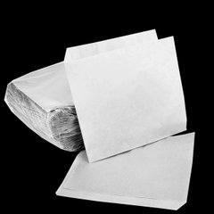 Пакет-уголок паперовий для бургера, млинів, вафель, пончиків 140х140 мм 40 г/м2 500 шт/уп білий жиростійкий