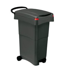Бак для мусора 80 л 40x65x81 см полипропиленовый серый.