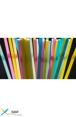 Трубочка (соломинка) d=210 мм разноцветная с коленом (1000 шт/уп)
