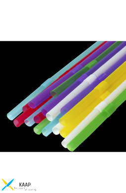 Трубочка (соломинка) d=210 мм разноцветная с коленом (1000 шт/уп)