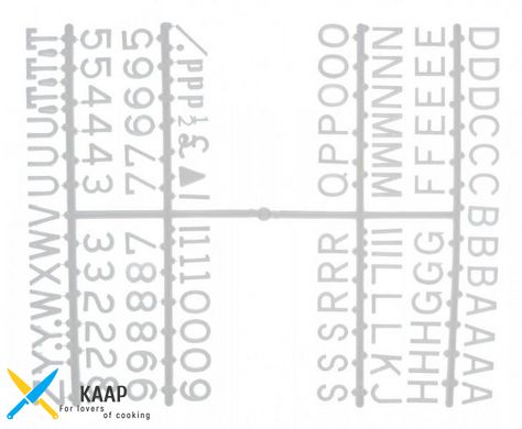 Набір символів для дошки меню Beaumont 3/4 дюйми, 540 символів (3862W)