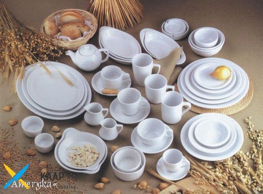 Тарілка глибока кругла 30,5 см. фарфорова, біла Ameryka, Lubiana