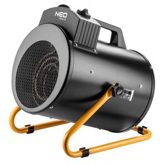 Теплова гармата електрична Neo Tools, 5 кВт, 100 м кв., 366 м куб./год, 380 В, наг.елемент — неірж.сталь, IPX4