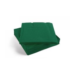 Салфетка бумажная 2-х слойная 16,5х16,5/33х33 см., 50 шт/уп темно-зеленая Decor, SILKEN