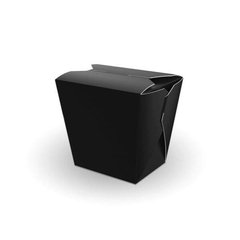 Коробка для локшини та салатів квадратна 0,75 л Чорна