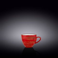 Чашка кавова Wilmax SPIRAL RED 110мол WL-669234/A