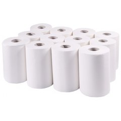 Бумажные полотенца, ролевые (рулонные), MINI, белые. 143000.