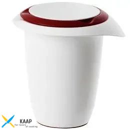 Миска для смешивания 1л. с мерной чашей пластиковая красная WESTMARK (W3151227R)