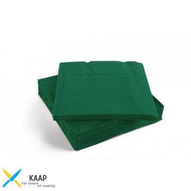 Серветка паперова 2-х шарова 16,5х16,5/33х33 см., 50 шт/уп темно-зелена Decor, SILKEN