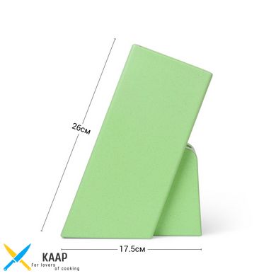 Підставка для кухонних ножів і ножиць 11x11x26 см, колір ЗЕЛЕНИЙ (пластик)