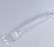 Вилка одноразовая фуршетная-десертная стеклоподобная прозрачная 10 см 3 зубца 100 шт/уп