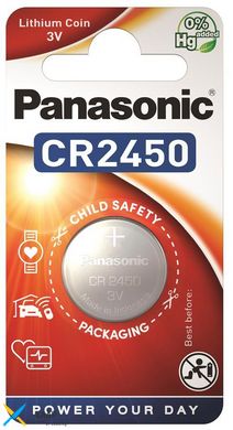 Батарейка Panasonic літієва CR2450 блістер, 1 шт.