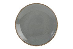 Тарілка кругла 24 см. порцелянова, темно-сіра Seasons Dark Gray, Porland