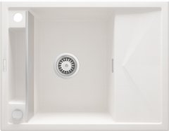 Мийка кухонна Deante Magnetic, граніт, прямокут., з крилом, 640х500х219мм, чаша - 1, врізна, алебастр