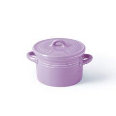 Кругла каструля з кришкою Бузькова 10х6см/0,275л (фарфор)