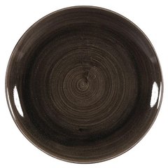 Тарілка кругла 26 см. керамічна, чорна Stonecast Patina Iron Black, Churchill