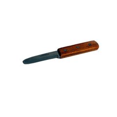 Столовый нож для устриц с деревянной ручкой.